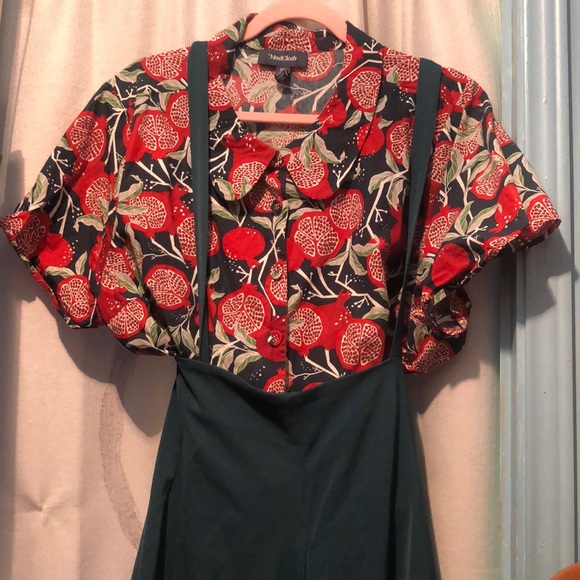 MODCLOTH Overall Winner Jumper Highwaisted Adjustertable Green Women’s 2X - Picture 3 of 8